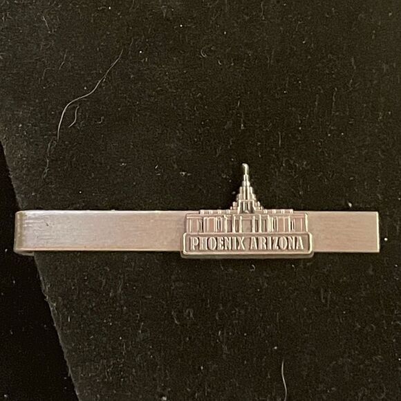 2” Ringmasters stainless steel tie bar/tie clasp w/image of Phoenix, AZ Capitol - Picture 1 of 11